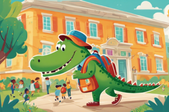 Krokodil iskolába megy
