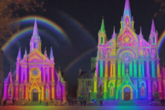 Vitézy dühöng: Karácsonyék temploma szivárványos fényárban úszik – Miért oszt meg ez a terv ennyi embert?